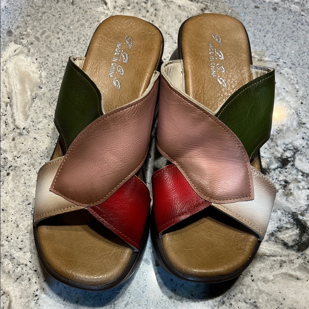 Colorful Women's Wedge Sandals Size 7.5 - Picture 8 of 12
